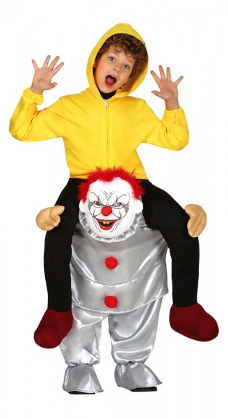 Killer clown piggyback kids costume