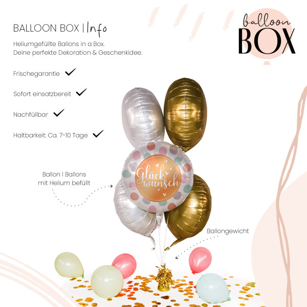 Heliumballon in der Box Glückwunsch Dots 3