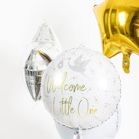 Aperçu: Bienvenue petit ballon en aluminium cigogne 45cm