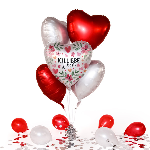 Heliumballon in der Box Rosy Romance