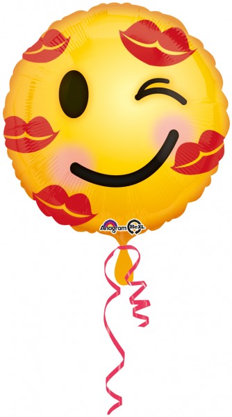 Folienballon Knutschflecken Emoticon 43cm