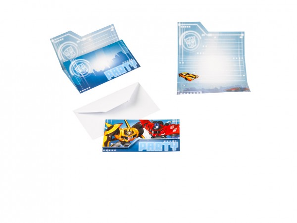 Transformers Einladungskarte Bumblebee & Optimus Prime