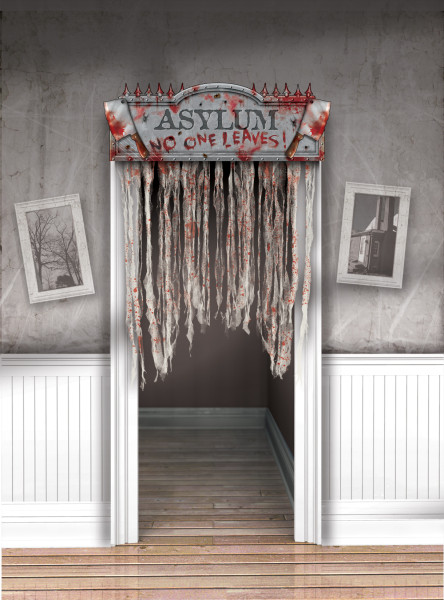 Insane Asylum Door Curtain 1.4m x 96cm