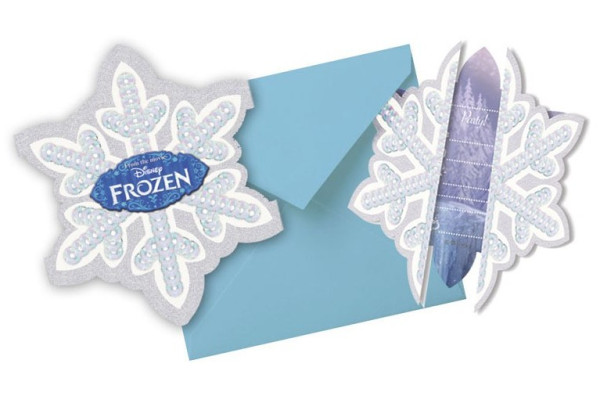 6 Frozen winter forest invitation cards