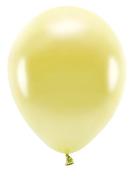 100 Eco metallic Ballons gelbgold 30cm