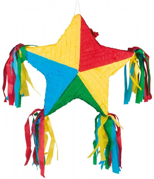 Piñata estrella de colores 51 x 56cm