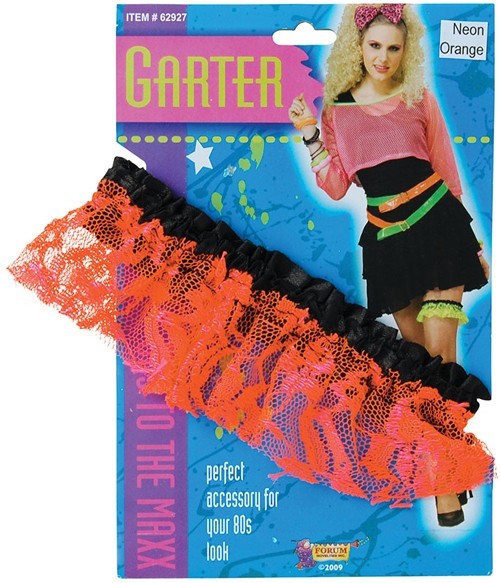 80s orange lace garter