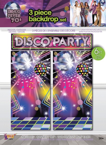 Disco banner 3 piece set