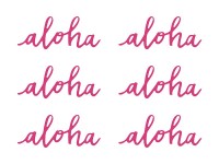 Vorschau: 6 Aloha Tischdeko Schriftzüge