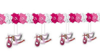 Preview: Baby girl garland with stork pink