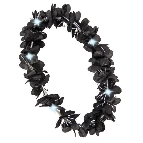 LED Hawaiian chain in black