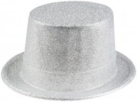 Glitter Party Hut Silber