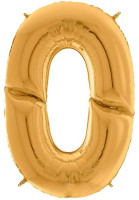 Balon foliowy złoty numer 0 1,63m