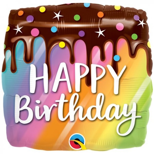 Ballon d'anniversaire Rainbow Cake 46cm