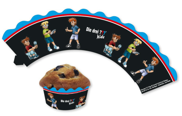 12 Die drei Fragezeichen Kids Muffin Banderolen