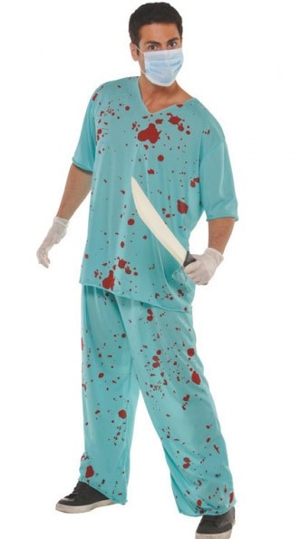 Morderisk kirurg mænds kostume