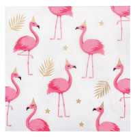 Vorschau: 20 Servietten Party Flamingo 33cm