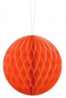 Oversigt: Honeycomb-kugle Lumina orange 10cm