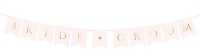 Preview: Bride & Groom garland light pink 1.55mx 15cm