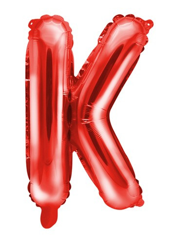Rød K bogstavballon 35cm