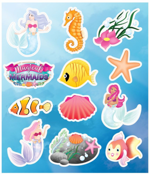 12 mermaid dream world stickers