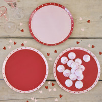 8 love whispers paper plates XXcm