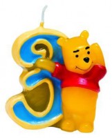 Winnie the Pooh Happy Birthday kaars 3e verjaardag