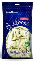 Vorschau: 100 Partystar metallic Ballons creme 23cm