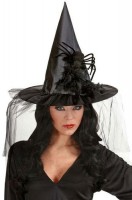 Preview: Veiled Witch Hat with Spider