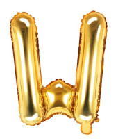 Balon foliowy W złoty 35cm