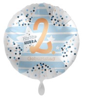 Vorschau: 2. Geburtstag Folienballon Happy Star 45cm