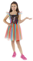 Colorful rainbow girl costume