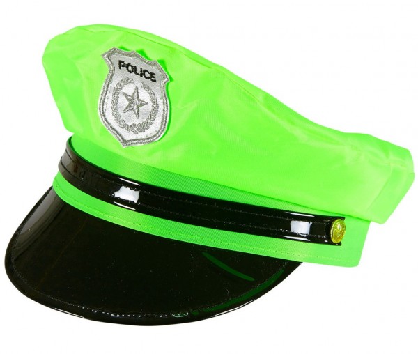 Gorra Party Police verde neón