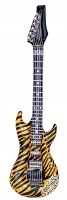 Inflatable party guitar in tiger pattern 107cm