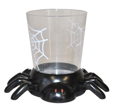 Halloween Trinkbecher mit Spinnenhalter