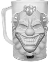 Reusable plastic cup scary clown 700ml