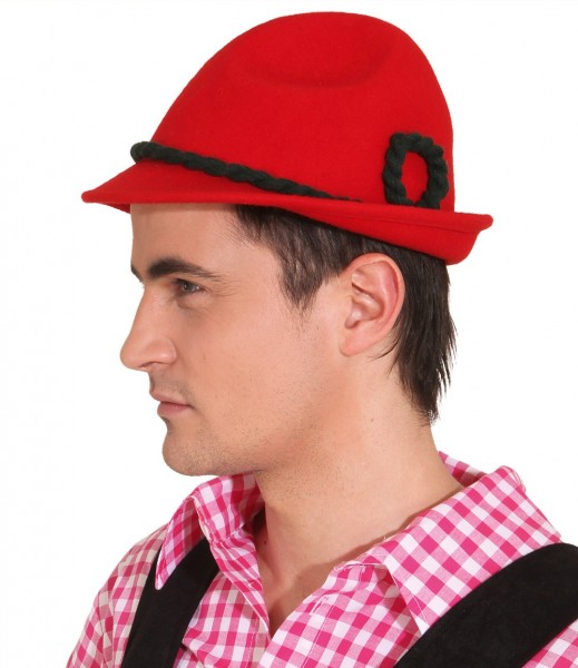 Chapeau traditionnel rouge Seppl