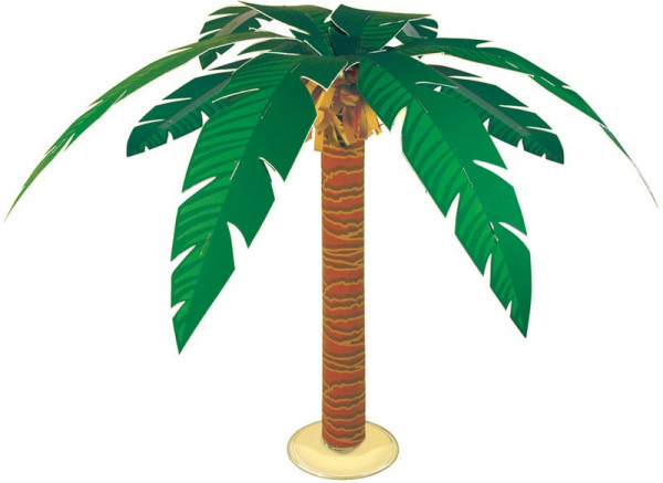 Tropical palm table decoration