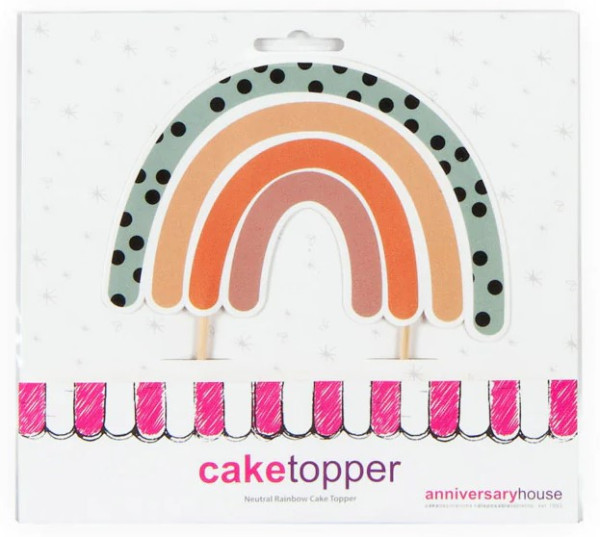 Boho rainbow cake decoration
