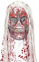 Förhandsgranskning: Bloody Betty Zombie Mask med långt hår