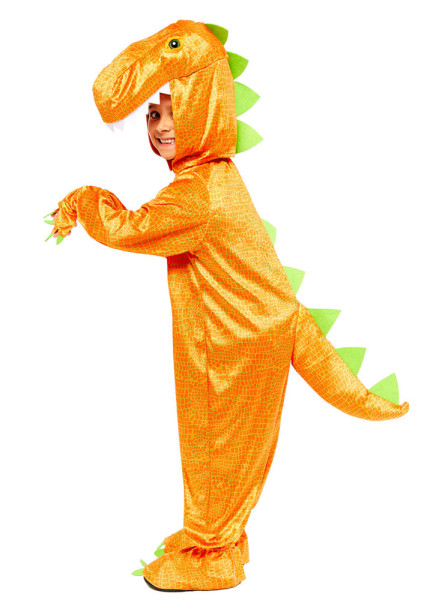 Dino jumpsuit kids costume orange