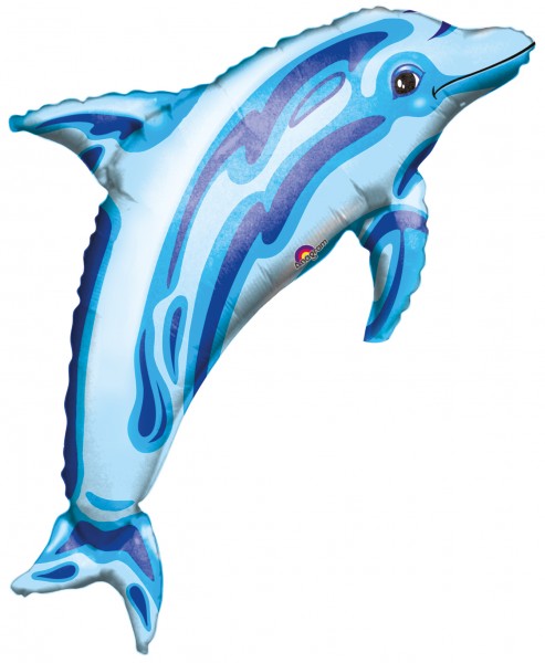 Balon typu delfin z płetwą niebieski