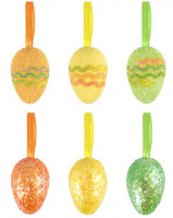 6 huevos de Pascua de decoración 8cm