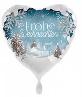 Weiße Weihnacht Folienballon 45cm