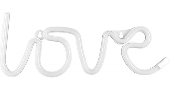 Scritta LED White Love 34,5 x 13 cm