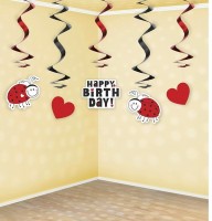 5 Ladybug Happy Birthday Deco Hanger 60cm
