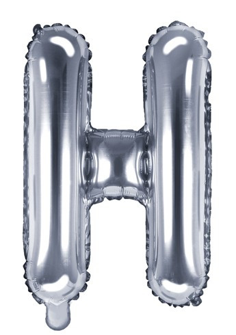 Balon foliowy H srebrny 35cm
