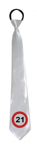 Zilveren 21 stropdas