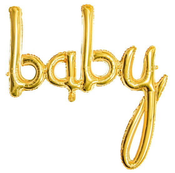 Baby Folienballon gold 73,5 x 73,5cm