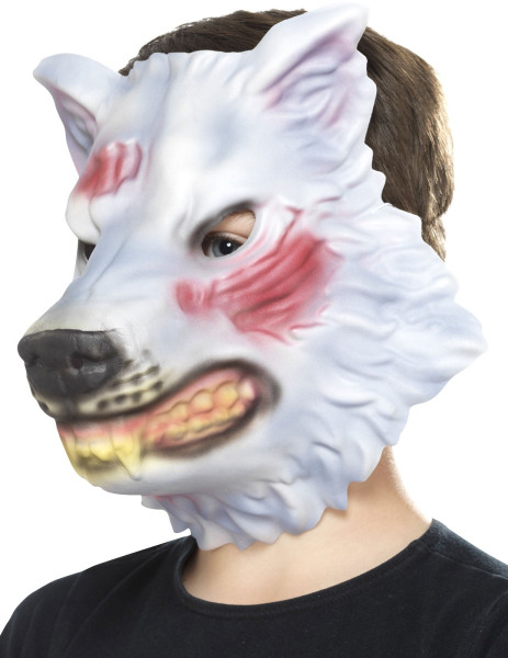 Gruselige Wolfs Kindermaske